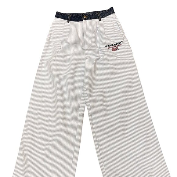 Alexander Wang Wang Sport Striped Wide-Leg Pants Size small XS - Picture 3 of 8